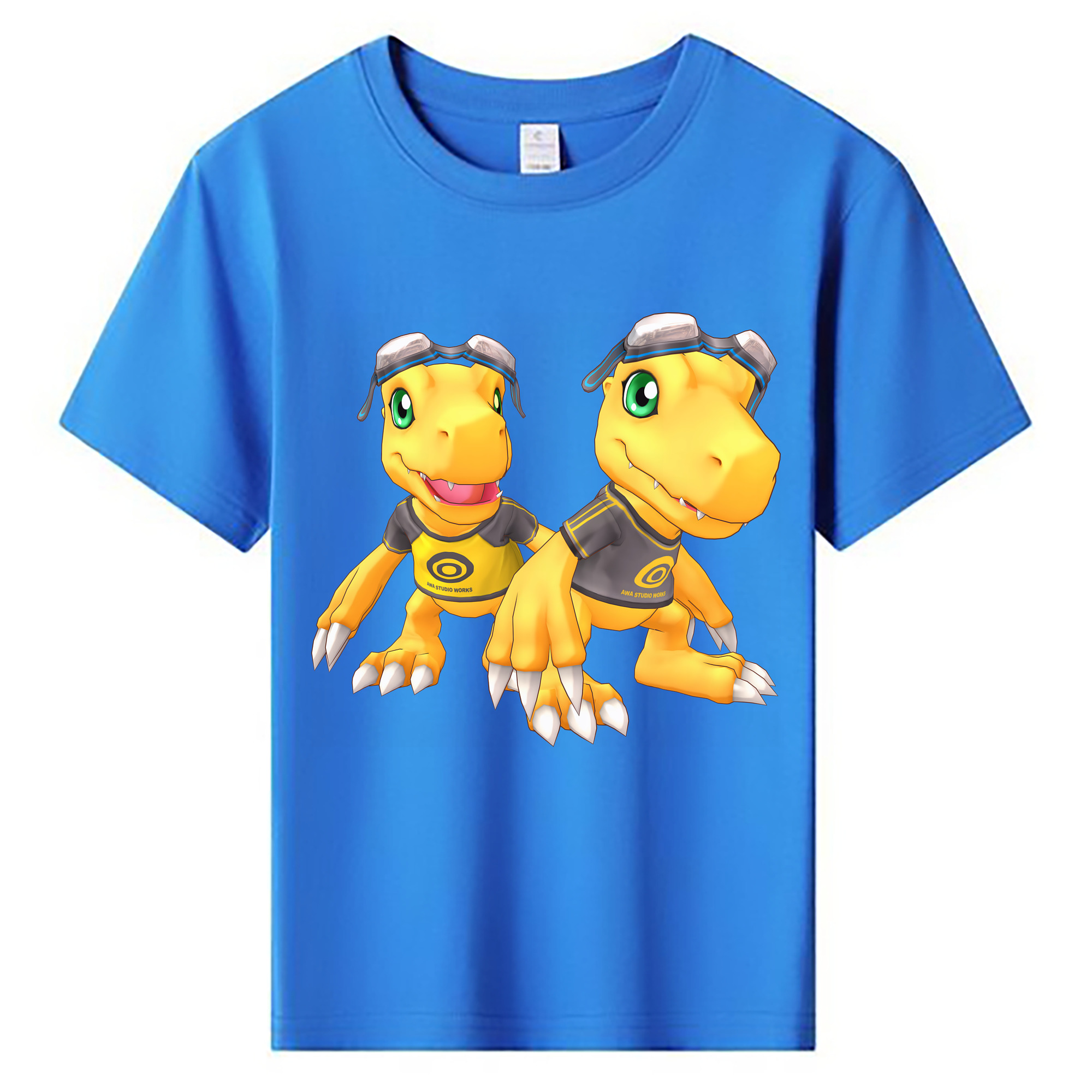 （画像用） Digimon デジタルモンスター/デジモン 綿100％キッズTシャツ（フロントプリント）